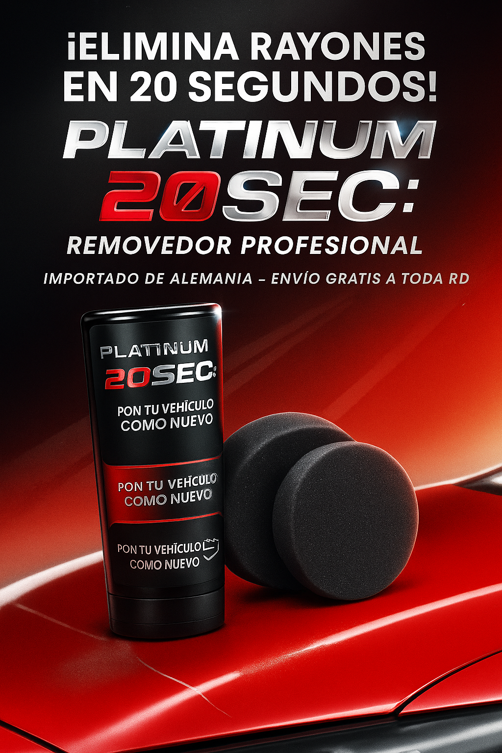 Platinum 20Sec - PASTA REPARADORA DE ARAÑAZOS DE COCHE
