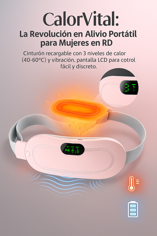 CalorVital - Almohadilla Menstrual inalámbrica con pantalla Digital portátil