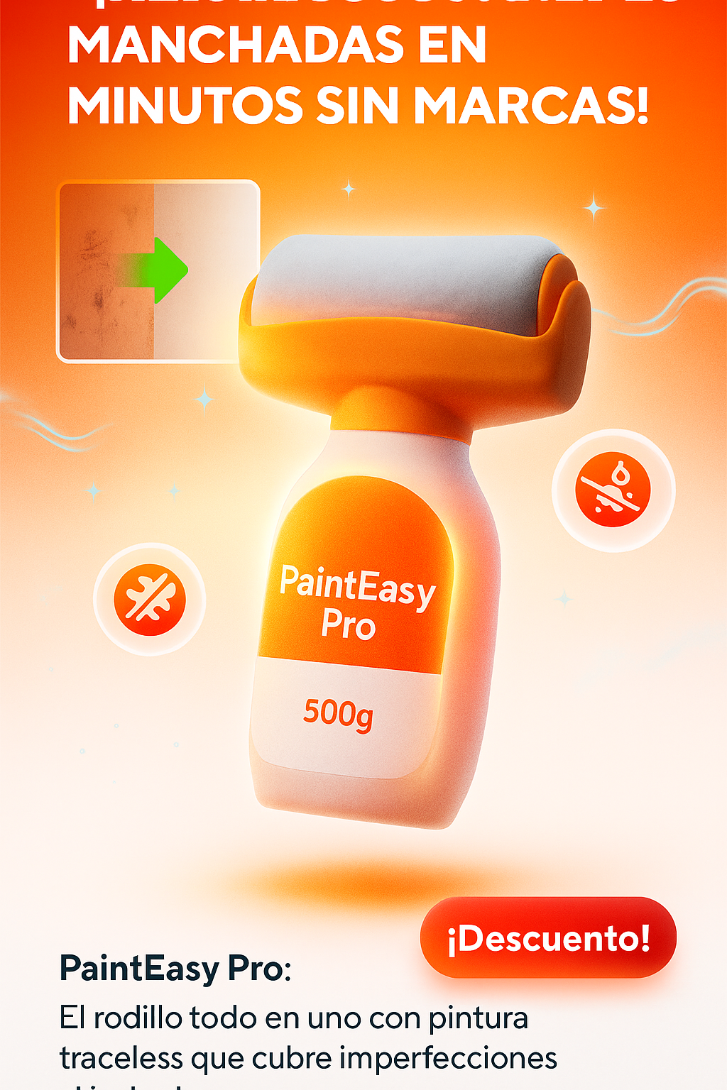 PaintEasy Pro - Rodillo aplicador de pintura